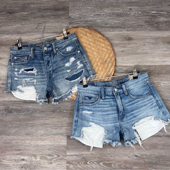 American eagle vintage high rise festival jean shorts bundle of 2‎ - Picture 1 of 6